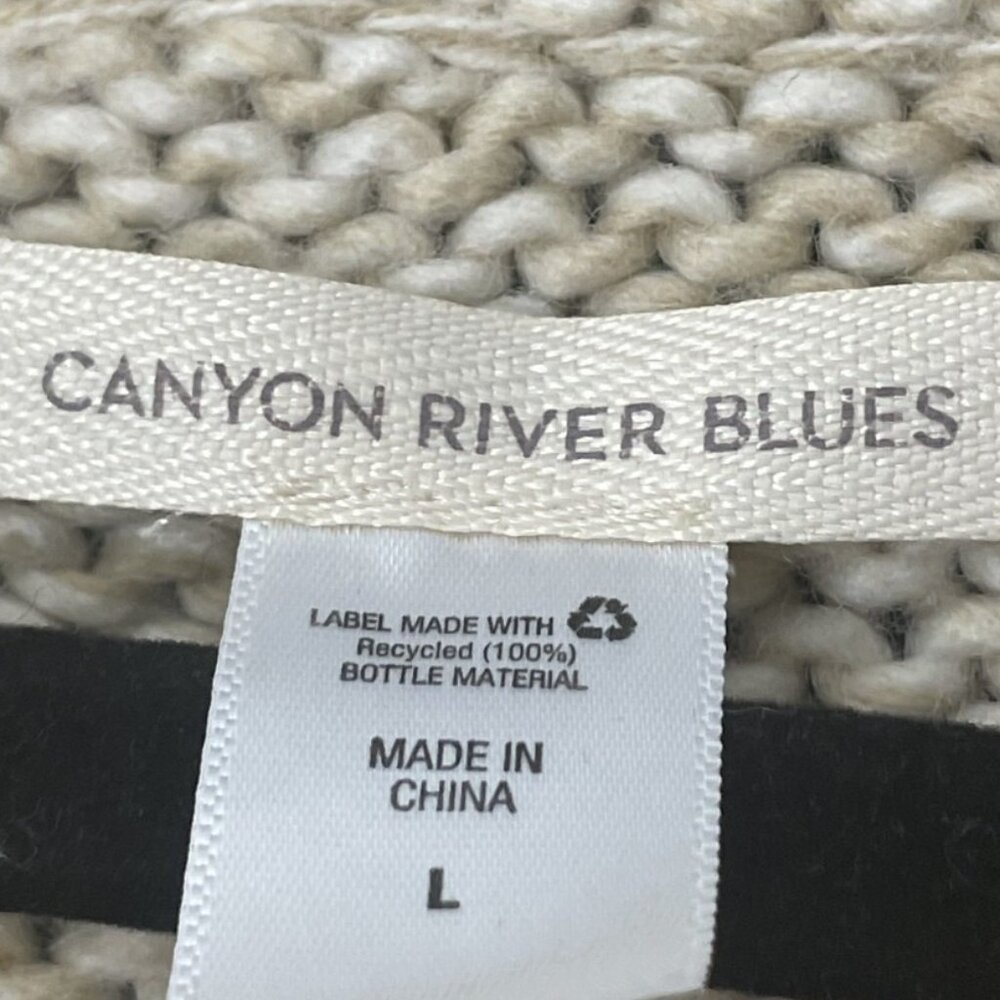 Canyon River Blues Sweater Knitted Women's Beige Cream Size Large Stretch - Picture 4 of 10